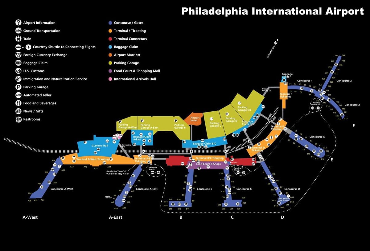 ਟਰਮੀਨਲ ਦਾ ਨਕਸ਼ਾ phl